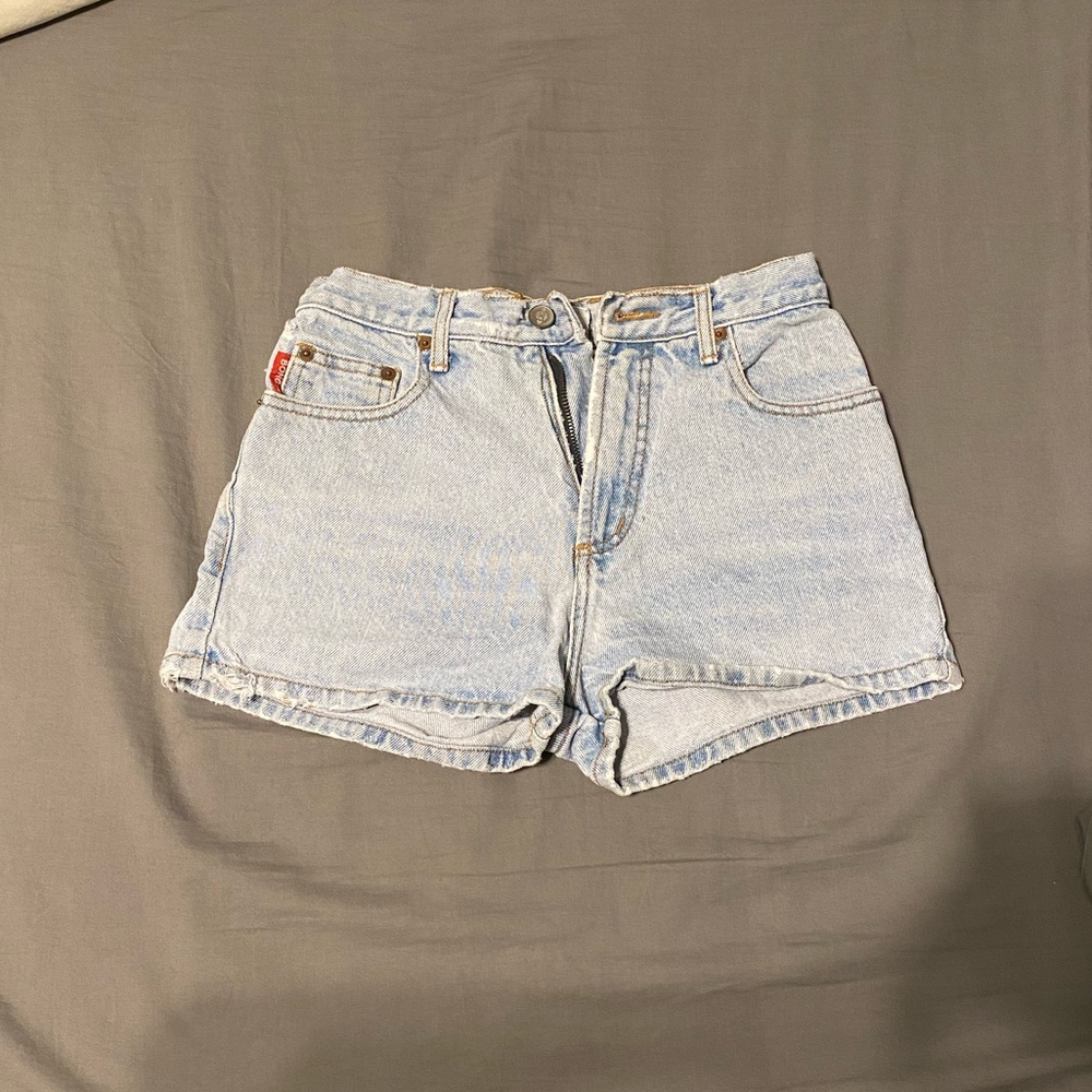 High waisted denim shorts